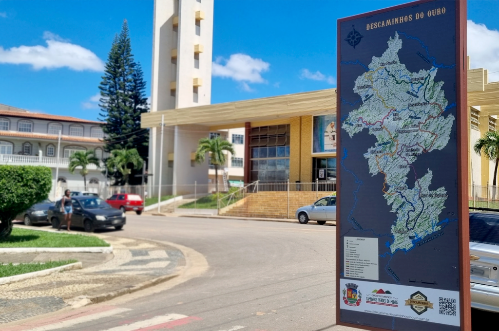 Totem Descaminhos do Ouro, cidade de Rio Novo, MG